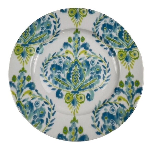 Johara by Dena Home Set of 4 Porcelain Salad Plates 8" Blue Yellow - Picture 8 of 9